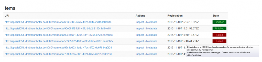 check processing state of injected item